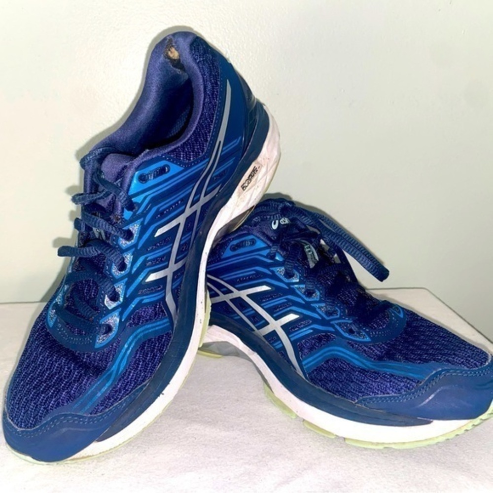 ASICS Gt-2000 5 Womens Size 8 Running Sneakers Shoes Model T757N Blue/Silver